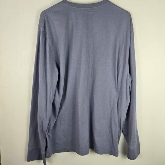 NWOT Eddie Bauer Mens Legend Wash Long Sleeve Medium Blue T-Shirt Soft Comfy XL - Picture 2 of 7